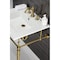 Fauceture KVPB25227W8BB 25-Inch Console Sink with Brass Legs (8-Inch, 3 Hole), White/Brushed Brass KVPB25227W8BB - alternate 5